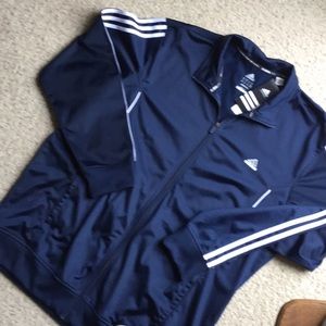 Adidas Performance ClimaLite Jacket, Navy/White